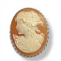 Broche Mandile 1922 Femme Cammei  in Argent Conchiglia 2MSPCM160